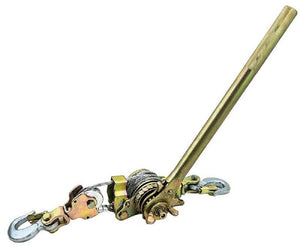 HD 2 Ton Ratcheting Lever Hoist Hand Puller Come Along 2 Hooks Cable Dual Gear
